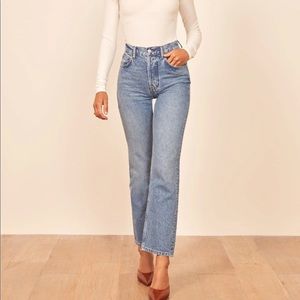 Reformation Cynthia High Rise Straight Jeans